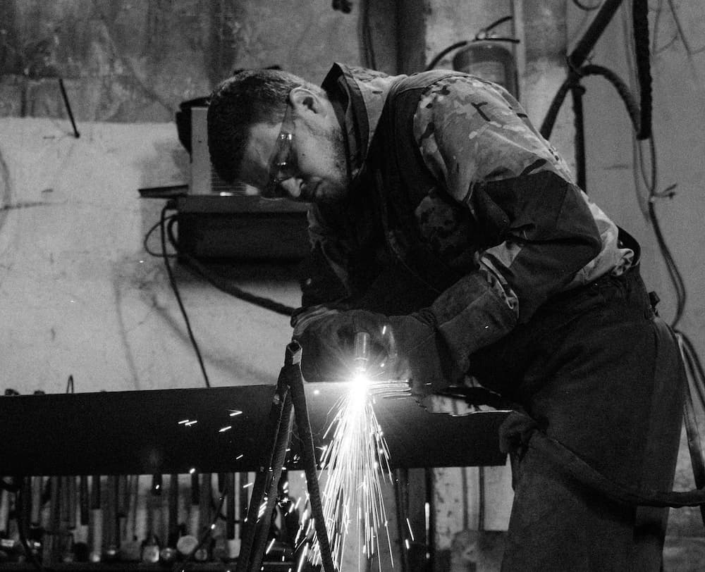 Man Welding